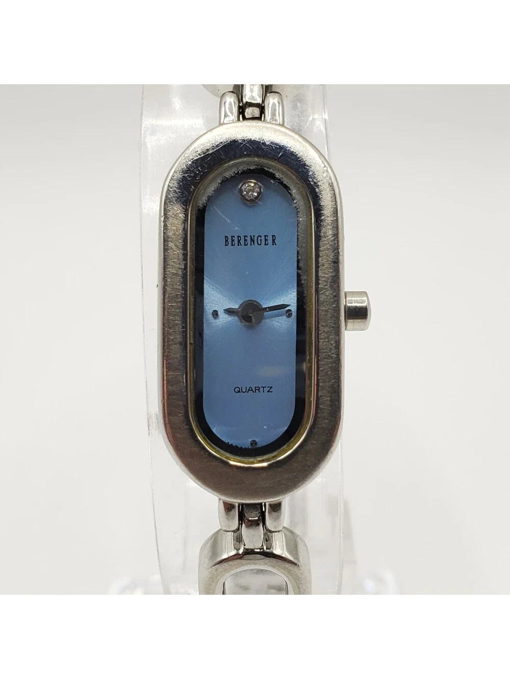 Berenger Womens Watch 13mm Blue Dial Silver Tone New Battery